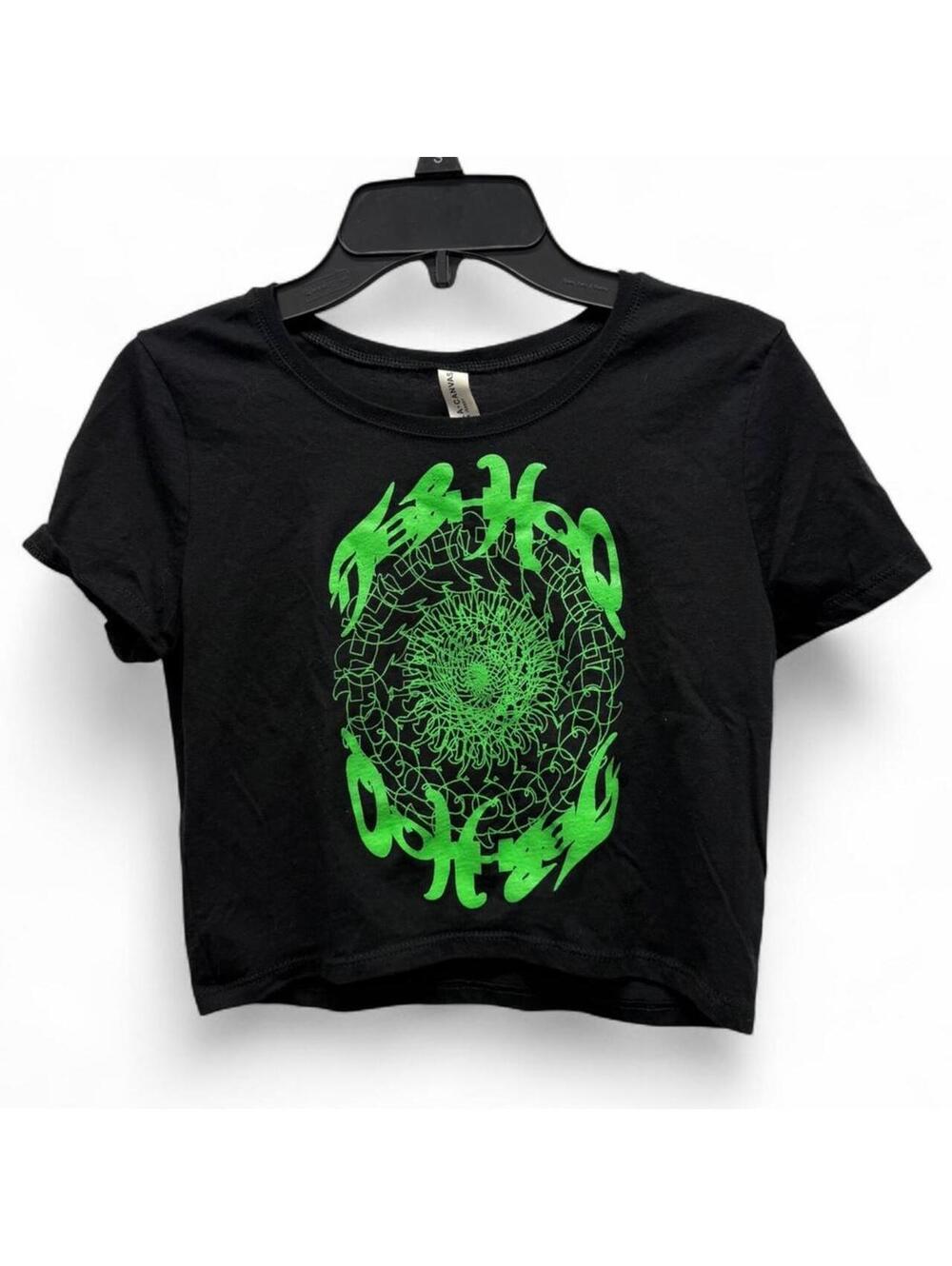 Black Mandala Crop-top